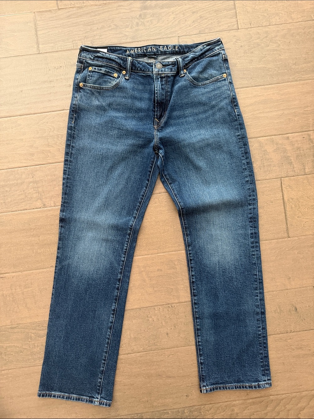 American Eagle Outfitters Men’s Dark Blue Straight Jeans